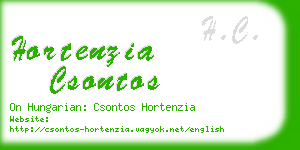 hortenzia csontos business card